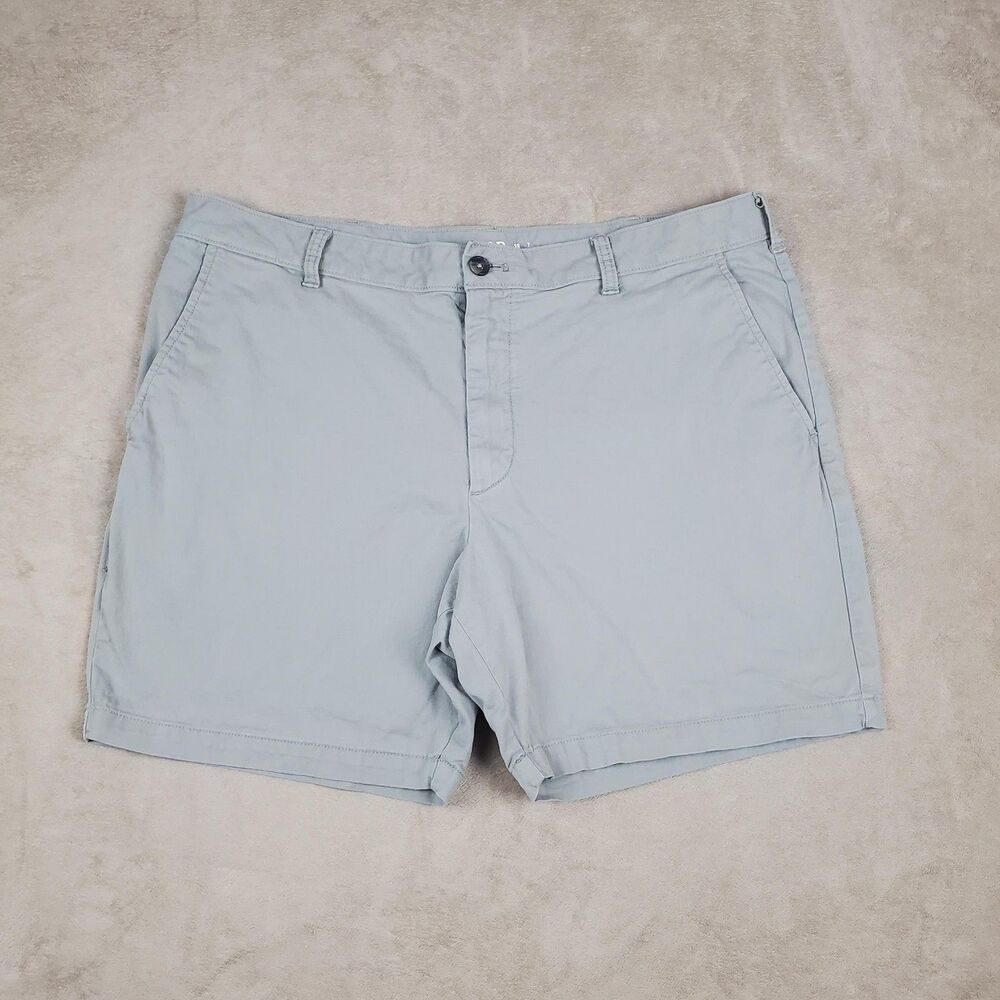 Izod Saltwater Shorts Mens 38 Gray Stretch Chino 7 Inseam Lightweight Casual
